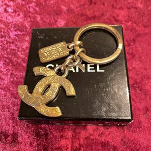 vintage CHANEL シャネル ココマーク プレート キーホルダー チャーム 箱付き