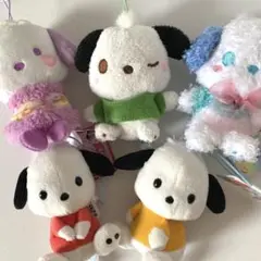 【ポチャッコ】小さめぬいぐるみ　マスコット　5点セット