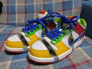 DUNK ダンク NIKE ナイキ スケートボード SB 赤緑青黄 US8.5 26.5cm 国内正規品 555088-013 マルチカラー FD8777-100 2022年製 新品未使用