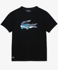 ラコステ 『コラージュワニロゴクルーネックTシャツ』　ブラック　サイズ3（Mサイズ） 新品未使用　送料無料