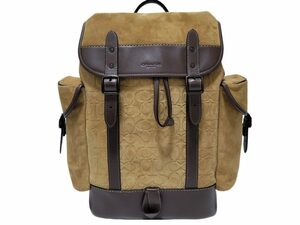 16.5万本物新品コーチ COACH メンズ シグネチャー スエード リファインド カーフ レザーリュック バッグ ヒッチ バックパック CC099