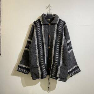 vintage Ecuador design wool jacket 古着 ビンテージ エクアドルニット ウールジャケット デザインジャケット 60s 70s エクアドル製