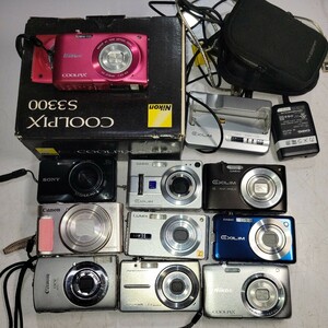デジカメ デジタルカメラ コンパクトデジタルカメラ CANON SONY OLYMPUS Nikon Panasonic 10個まとめ売り未確認ジャンク管理番号2404241