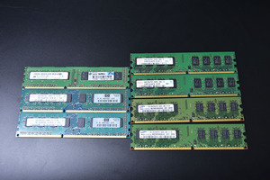 当日発送 Mac対応 メモリ hynix Micron SAMSUNG デスクトップ用 2GB ジャンク　7枚　DDR2 DDR3