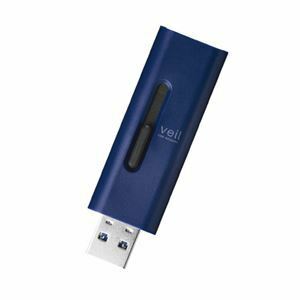 【新品】エレコム スライド式USBメモリ32GB MF-SLU3032GBU ブルー