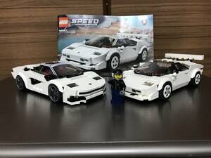 中古 レゴ LEGO スピードチャンピオン ランボルギーニ カウンタック 76908 2台セット