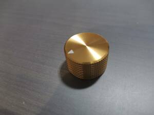 アルミ削り出し スピンカット ボリュームノブ　φ25×15mm ネジ留め　金色