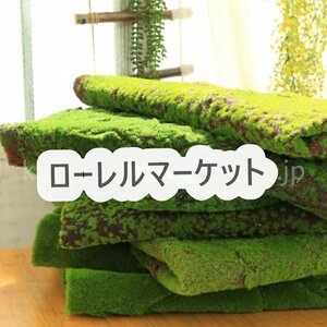 模擬芝生 赤点タイプ 1M×1M 4枚シミュレーションモス グリーン 偽苔 背景装飾 植物壁芝生 人工芝苔 芝生マットT2CP05