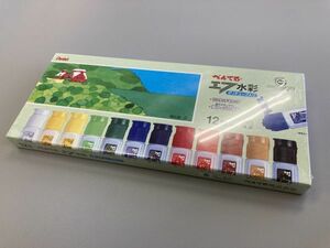 C9385 未開封 ぺんてる 絵の具 エフ水彩 WFC1-12 ポリチューブ入り 12色