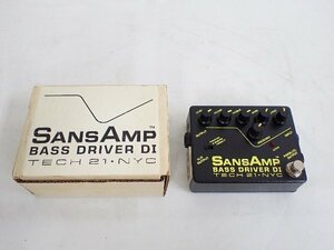 【良品】 SANSAMP サンズアンプ BASS DRIVER DI TECH 21 エフェクター 元箱付 ∴ 6E637-2