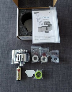 【美品／専用箱・取説付】Qurra 3R-SUI01SL クルラ タッチレス 自動水栓キュレス 乾電池式 オートストップ センサー 工事不要 匿名配送可