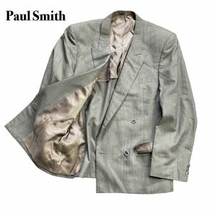 Paul Smith ポールスミス ダブル テーラードジャケット グレーMビジネス紳士 1スタ(1円スタート)