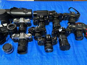 キャノン　MFカメラ Canon AE-1　A-1　FTb　T50　9台セット　レンズ　まとめ 