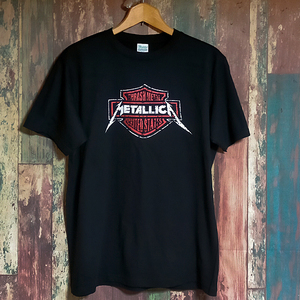 送込　METALLICA・ハーレーダビッドソン　メタリカ・ハーレー　半袖Tシャツ 黒　2XLサイズ 