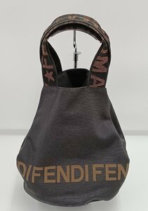 ★中古品★ FENDI フェンディ 26526 ハンドル バケツ型 トートバッグ ロゴ ハンドバッグ【他商品と同梱歓迎】