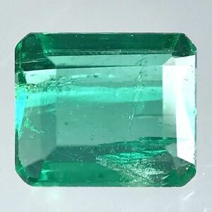(天然エメラルド0.398ct)a約4.9×4.2mmソーティング付 ルース 裸石 宝石 ジュエリーjewerly emerald i