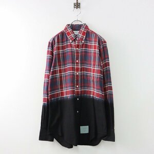 トムブラウン コムデギャルソン別注 THOM BROWN X COMME des GARCONS チェックグラデーションボタンダウンシャツ 2【2400013765312】