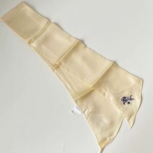 イルビゾンテ スカーフ シルク オフホワイト ロゴ刺繍