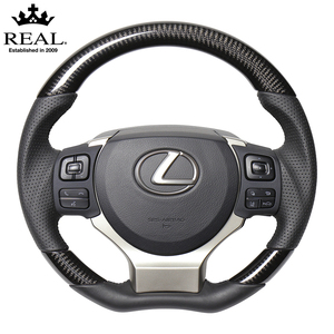 REAL-レアル　純正交換ステアリング　オリジナルシリーズ　LEXUS NX (10系:前期) ブラックカーボン　品番：LXC-BKC-BK