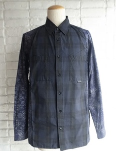 5000円引き★新品 ロアー roarguns クレージーパターン チェック シャツ CHECK×BANDANA CRAZY PATTERN SHIRTS ≠ バックラッシュ STRUM