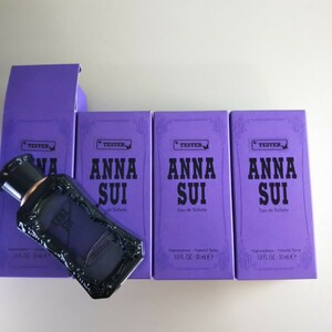 匿名/コンパクト便送込　【 ANA SUI アナスイ オードトワレ 】　30ml 4本セット　未使用 テスター　香水　トワレ　EDT