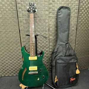 I865-K44-4990 Paul Reed Smith ポールリードスミス PRS SE Custom エレキギター グリーン 6弦 弦楽器 ソフトケース付き 通電・音出しOK ①