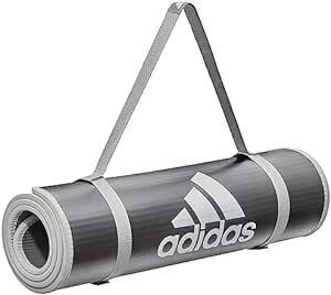 adidas(アディダス) トレーニングマット/ヨガマット 10mm 厚め 幅広 耐久性 滑り止め ストラップ