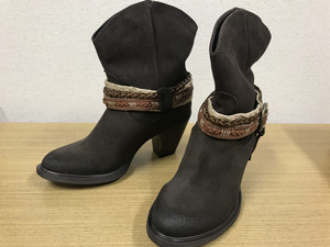 【goshゴッシュ】 スエード ショートウエスタンブーツ JOANIE