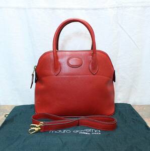 mauro governa DOME TYPE LEATHER 2WAY SHOULDER BAG MADE IN ITALY/マウロゴヴェルナドーム型レザー2wayショルダーバッグ