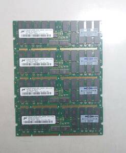 KN4308 【ジャンク】 Micronメモリ★PC133R-333-542-Z★1GBx4枚 計4GB