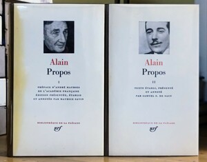 r0502-34.Alain Propos 2冊揃/プレイヤード叢書/フランス文学/洋書/nrf/アラン/哲学/思想