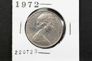 オーストラリア 20セント 貨幣 1972年 1枚 (管理No.220723) 20 Cents Decimal Coinage
