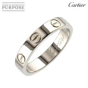 カルティエ Cartier ミニラブ #50 リング K18 WG ホワイトゴールド 750 指輪 Mini Love Ring 90227762