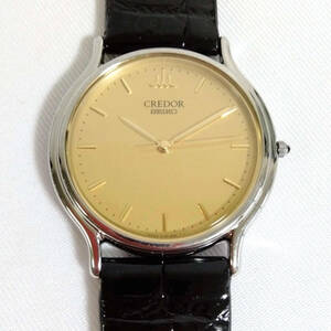 ほぼ未使用品!! SEIKO CREDOR 8J81-6A30 セイコー クレドール 腕時計 クォーツ ゴールド文字盤