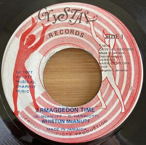 オリジナル盤美品！ Winston McAnuff - Armaggedon Time / killer roots