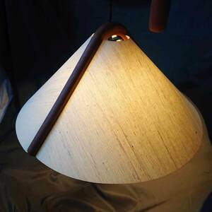 ●1点限り●1970年代 ドイツ製 DOMUS ドムス チークウッド ペンダントライト 照明 木製 チーク材 ビンテージ●日本の電源で点灯確認済み♪
