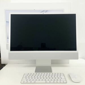 アップル(Apple) MGPD3J/A 24インチiMac Retina 4.5Kディスプレイモデル 8コアCPU8コアGPU搭載Apple M1チップ 512GB シルバー