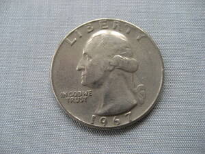 アメリカ　1967年 25セントコイン　クオーターダラ
