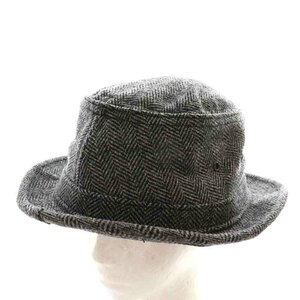 ニューヨークハット NEW YORK HAT ハット 帽子 ヘリンボーン ウール M グレー 黒 ブラック /NW8 メンズ