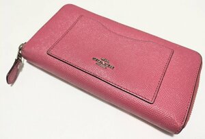 ■コーチ 長財布 ラウンドファスナー レザー アザレ COACH■