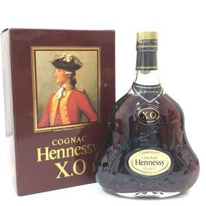 1円〜 未開栓 古酒 Hennessy ヘネシー XO 金キャップ クリアボトル 700ml 40% コニャック ブランデー 箱付き