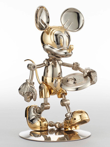 【玩具模型】Hajime Sorayama Future Mickey Retro in Gold 空山基 フューチャーミッキーマウス★サイズ25ｘ35ｘ25ｃｍ、正規品 F57