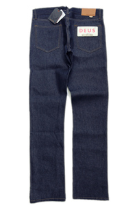 新品 DEUS EX MACHINA (デウス エクス マキナ) KNOX STRAIGHT RAW BLUE INDIGO DENIM / ストレート デニム / インディゴ / ３０インチ