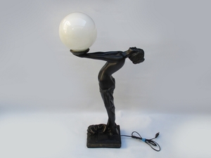 テーブルランプ ■ 照明 ライト 裸婦像 [樹脂] ■ 置物 インテリア オブジェ ランプ h約72cm 7639■