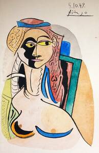 ピカソ　パブロ・ピカソ　Pablo Picasso　絵画　レア　限定　希少　Nude Woman Abstract