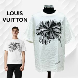 高級 定価108,900円 LOUIS VUITTON ルイヴィトン 草間彌生 23SS LV×YK サイケデリック フラワー レギュラーTシャツ HOY37WNPG