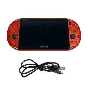 【動作確認済】PlayStation Vita Wi-Fiモデル メタリック・レッド　PCH-2000ZA26