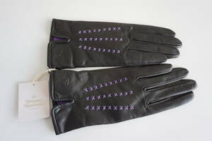 Vivienne Westwood/ヴィヴィアンウエストウッド*レザーグローブ*手袋*黒/ブラック*レディース/女性用