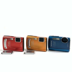 OLYMPUS オリンパス Tough/μTough コンパクトデジタルカメラ まとめ売り 3台セット バッテリー×2(TG-310×2)付き●簡易検査品