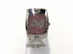 ディーアンドジー D&G 腕時計 クォーツ式 シルバー・文字盤/ピンク系